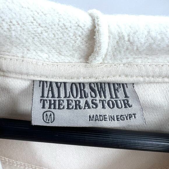 Taylor Swift The Eras Tour Merch Cream Hoodie Sweatshirt Size Medium - Picture 7 of 8